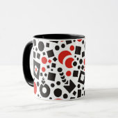 Mok voor Coffee Coffee Cup rood en zwart-zwart, mo (Voorkant links)