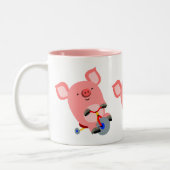 Mok voor cute Cartoon Tricycle Pig (Links)