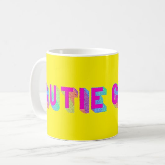 Mok voor Cutie Rainbow Typografie (Voorkant links)