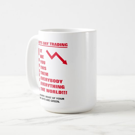 Mok voor de dagelijkse handel van vandaag (Voorkant links)