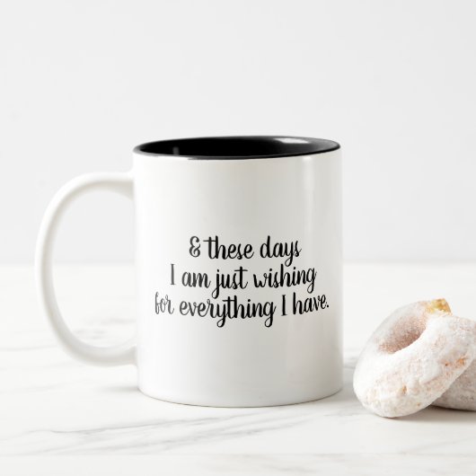 mok voor de dankbare wens om alles wat ik heb (Met donut)