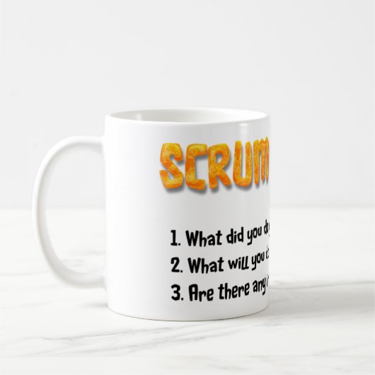 Mok voor de hoofdherinnering van scrum (Links)