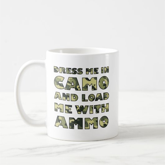 Mok voor de jacht op Camo en Ammo Funny (Links)