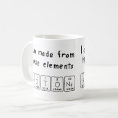 Mok voor de periodieke tabelnaam op de fles (Voorkant links)