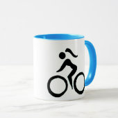 Mok voor de snelheid van het fietsmeisje (Voorkant rechts)
