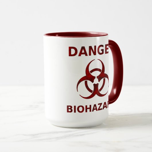 Mok voor de waarschuwing voor biogevaren (Voorkant rechts)