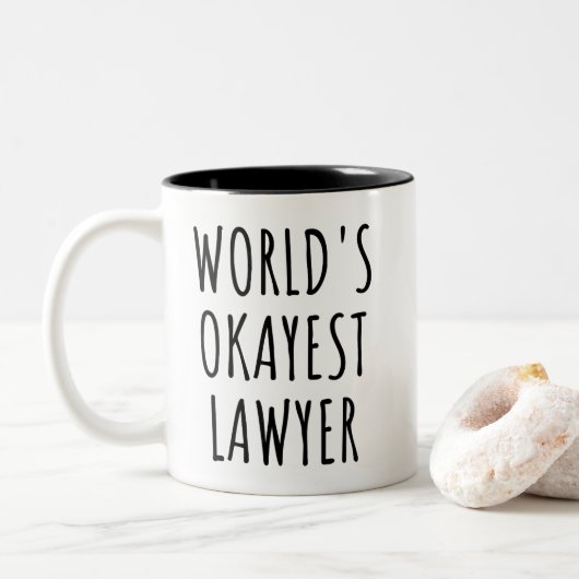 Mok voor de Werelds Okéste Advocaat Funny Geschenk (Met donut)