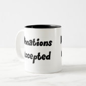 Mok voor donaties geaccepteerd (Voorkant links)