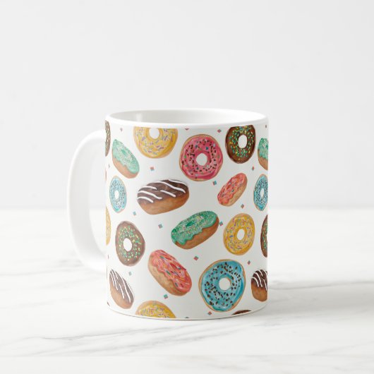 Mok voor donutafdrukken in kleur (Voorkant links)