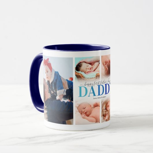 mok voor eerste Vaderdag fotocollage (Voorkant links)