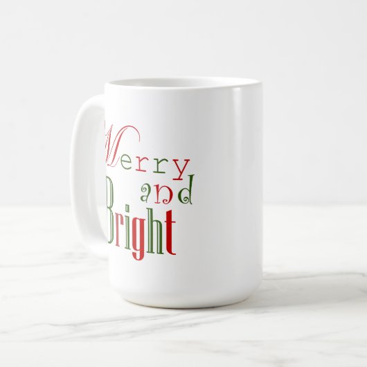 Mok voor fijne kerst en heldere kerstkoffie (Voorkant links)