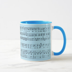 Mok voor Franse kerstblad muziek