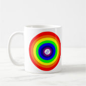 Mok voor gaffelkoffie-Mannen rond regenboogkoffie (Links)