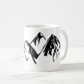 Mok voor gebergte, zwart en wit (Voorkant rechts)
