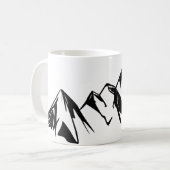 Mok voor gebergte, zwart en wit (Voorkant links)