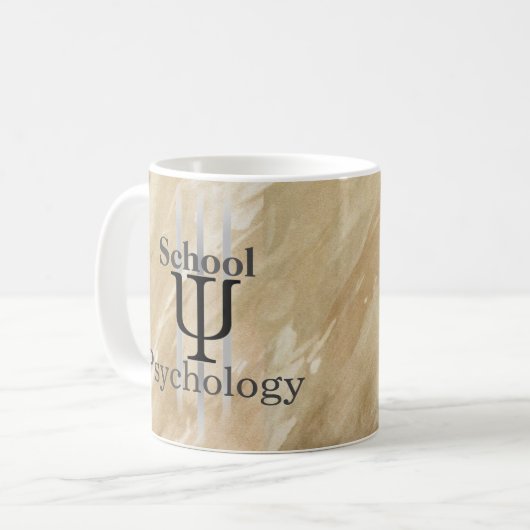 Mok voor geborstelde schoolpsychologie (Voorkant links)