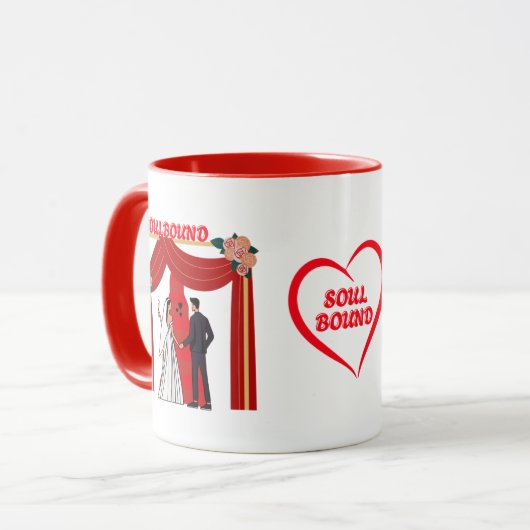 Mok voor geliefden met liefde en toewijding (Voorkant links)