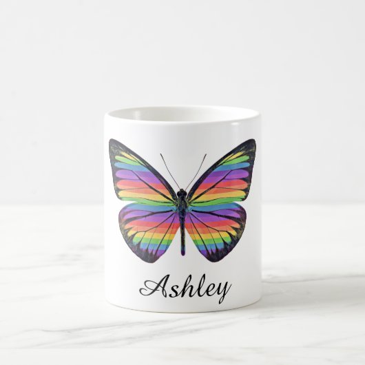 Mok voor gepersonaliseerde butterfly-koffie (Center)