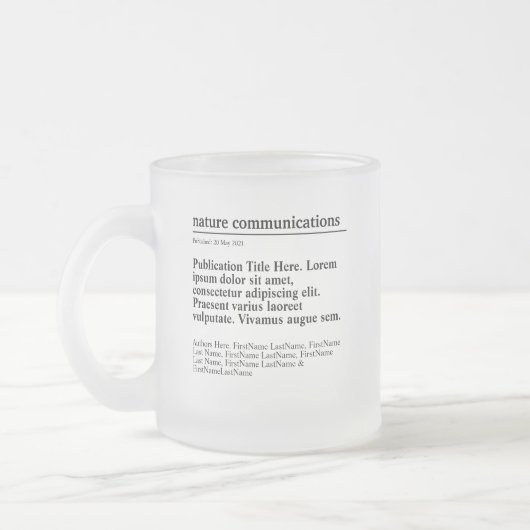 Mok voor gepersonaliseerde publicatie van glas (Links)