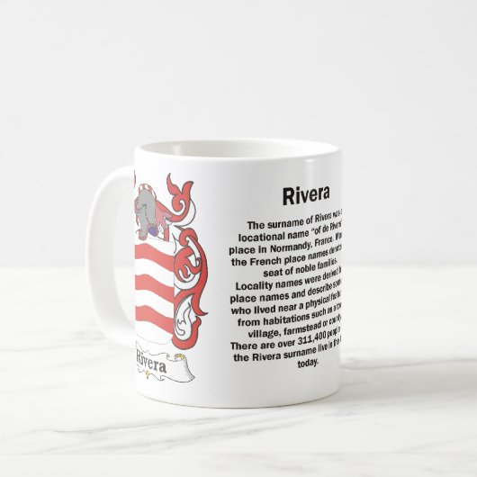 Mok voor gezinscrest van Rivera (Voorkant links)