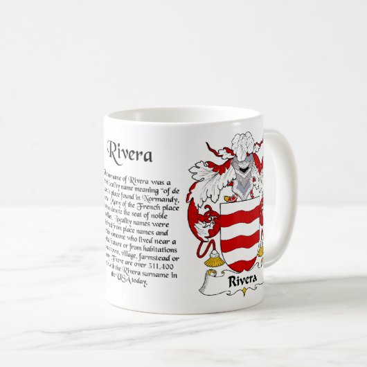 Mok voor gezinscrest van Rivera (Voorkant rechts)