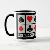 Mok voor Gin Rummy Player - kies stijl en kleur (Links)