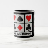 Mok voor Gin Rummy Player - kies stijl en kleur (Midden)