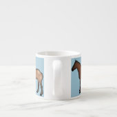 Mok voor gouden paarden, keramische espresso (Achterkant)