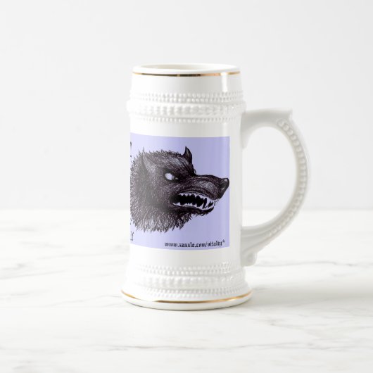 Mok voor grappig bier van Werewolf (Rechts)