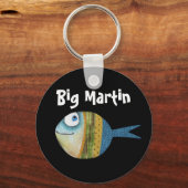 mok voor grappige vis, komische design koffie sleutelhanger (Voorkant)