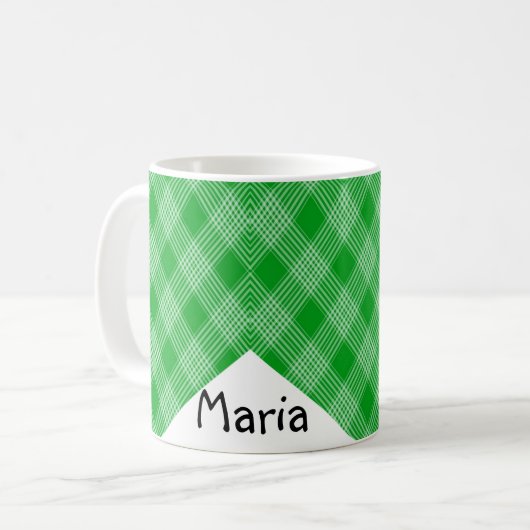 Mok voor groene en witte spelden (Voorkant links)