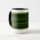 Mok voor groene en zwarte retro (Voorkant links)