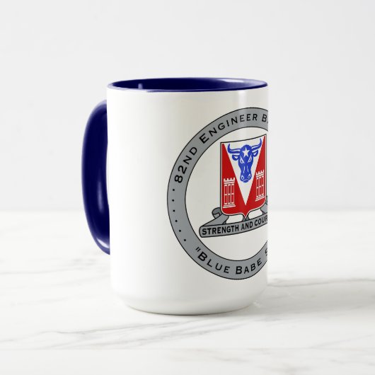 Mok voor grote blauwe baby's (Voorkant links)