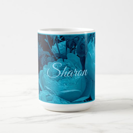 Mok voor grote blauwe Rozen koffie (Center)