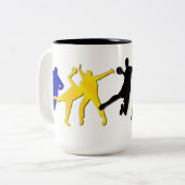 Mok voor handbal met speciale handbalspeler (Voorkant links)