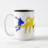 Mok voor handbal met speciale handbalspeler (Links)