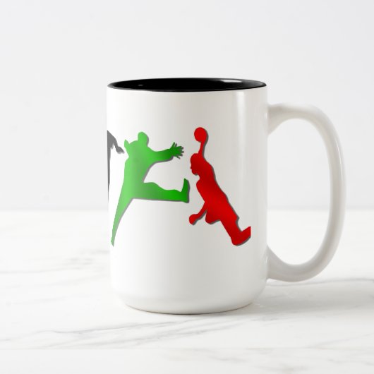 Mok voor handbal met speciale handbalspeler (Rechts)