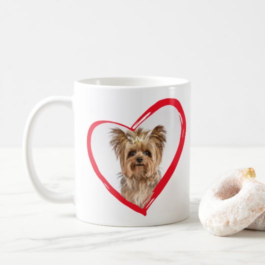 Mok voor hartfotokoffie (Met donut)