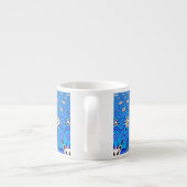 mok voor het blauw matrixraster espresso (Achterkant)