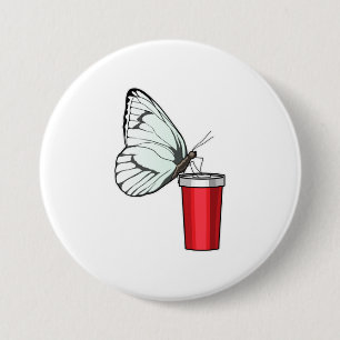 Mok voor het Drink van vlinder Ronde Button 7,6 Cm