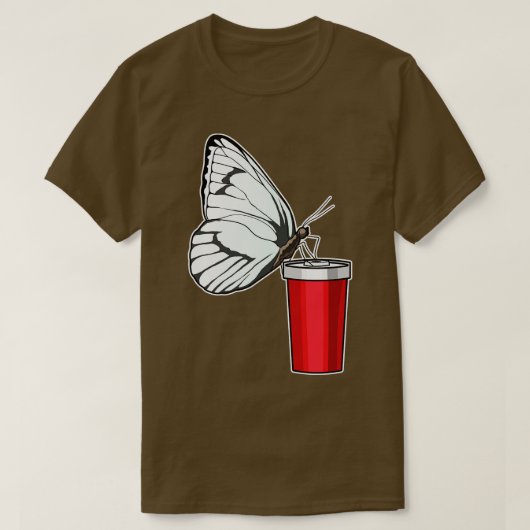 Mok voor het Drink van vlinder T-shirt (Design voorkant)