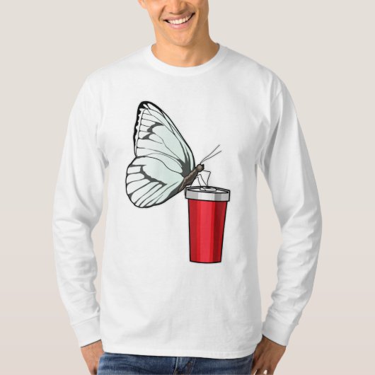 Mok voor het Drink van vlinder T-shirt (Voorkant)