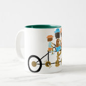 mok voor het fietsen van cartoons (Voorkant links)