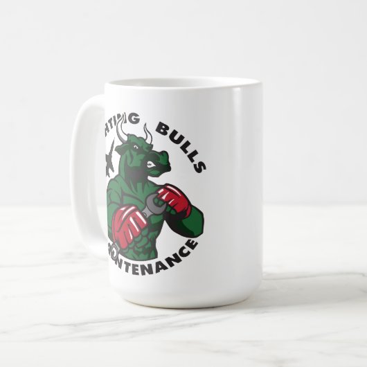 Mok voor het onderhoud van vechtstieren (Voorkant links)