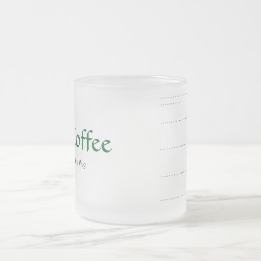 Mok voor het ontvangen van Ierse koffie (Center)