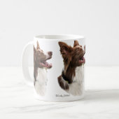 Mok voor het ontwerp van de rode rand van het bots (Voorkant links)