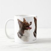 Mok voor het ontwerp van de rode rand van het bots (Links)