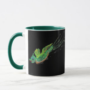 mok voor het schilderen van groene vogels