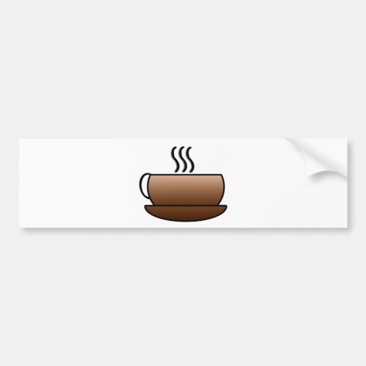 Mok voor het stoomkoffie bumpersticker (Voorkant)