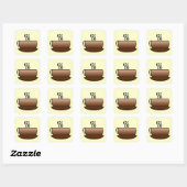 Mok voor het stoomkoffie vierkante sticker (Vel)